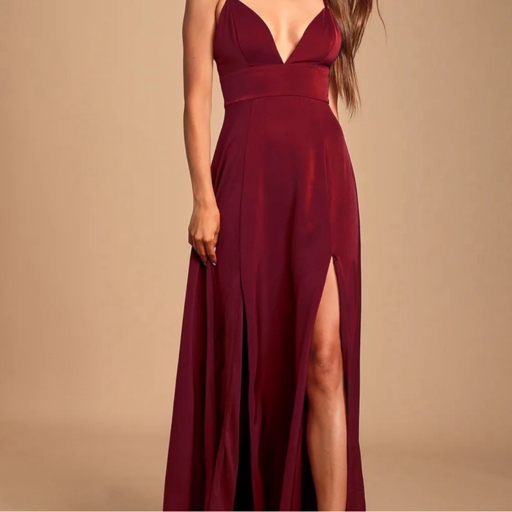 Lulu’s Red Satin Dress/Ballgown